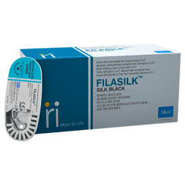Filasilk Silk Reel, FILASILK Reel, 2-0 needled, 26mm, 90cm, Black - 12 box