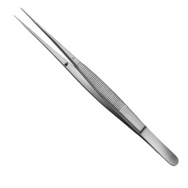 Dressing Forcep - Fine Plain Non-Toothed 13cm