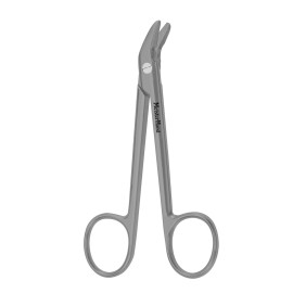 Wire Cutting Scissors - 12.2cm, Angled, Serrated Blade