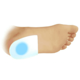 Gel Heel Cushions With Blue Dot - Medium Pair